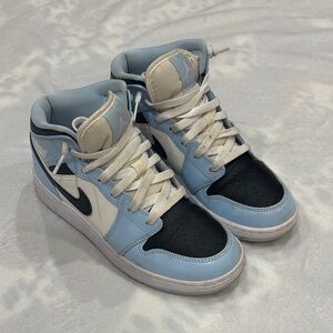 Jordan Light Blue and Black Sneakers